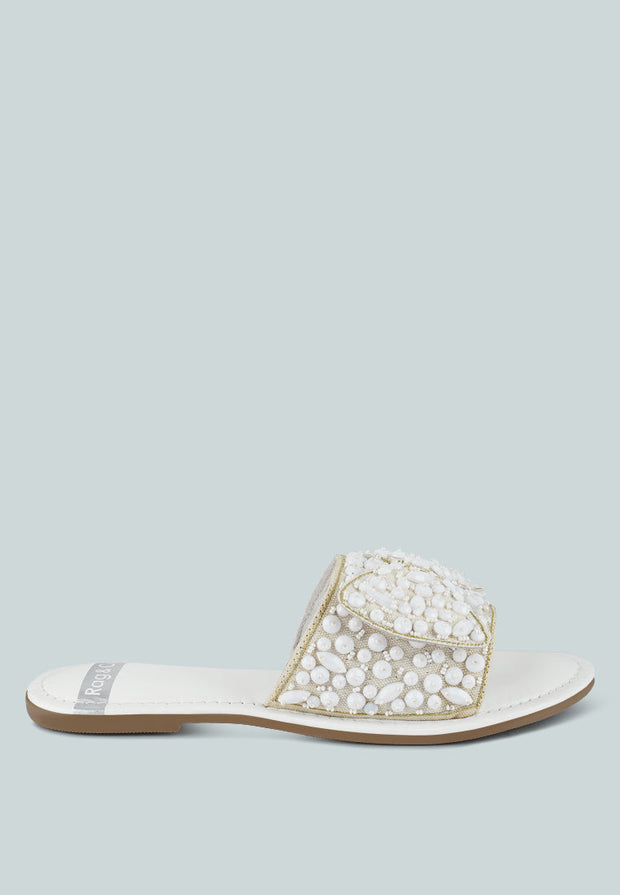 Pipa Big Bow Beaded Flats-5