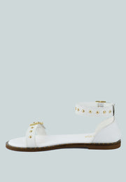 Rosemary Buckle Strap Flat Sandals-3