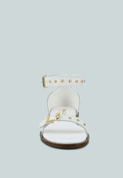 Rosemary Buckle Strap Flat Sandals-4