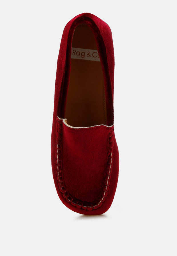 Robua Velvet Flat Loafers-3