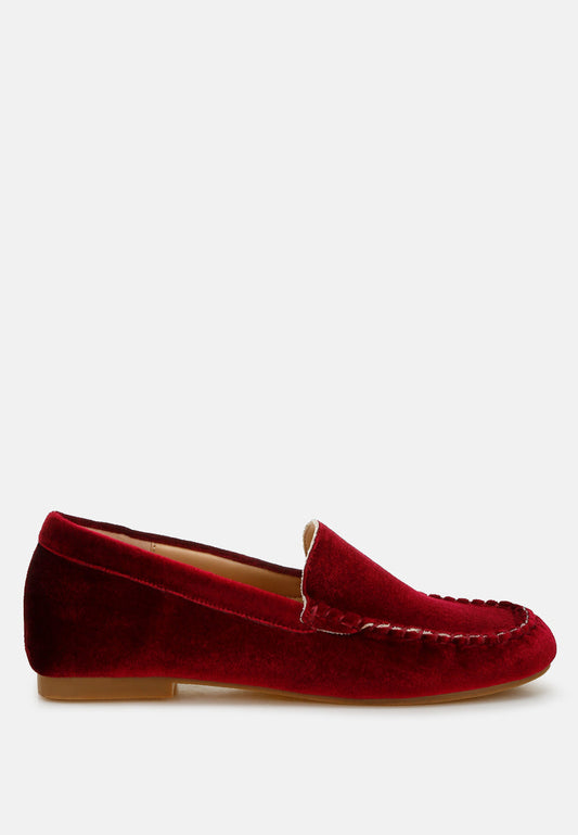 Robua Velvet Flat Loafers-0