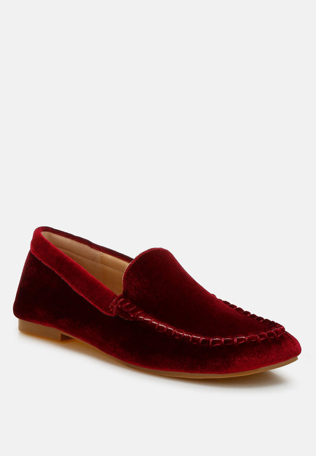 Robua Velvet Flat Loafers-1