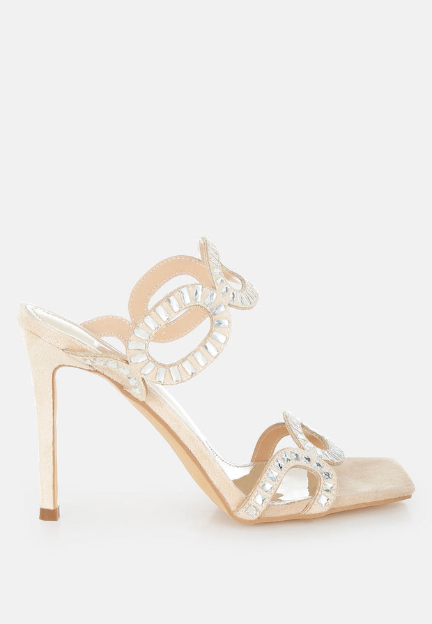 Romashka Cut Out Detail Stiletto Heel Sandals-0