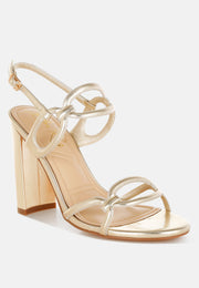 Ryzah Metallic Cut Out Chain Sandals-1