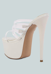 Shots Up Ultra High Heel Clear Straps Sandals-2