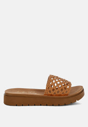 Sayura Woven Slip-On Flatforms-5