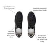 LB Black Apple Leather Sneakers for Women-4
