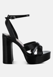 Socialite Metallic Ankle Strap Heel Sandals-6