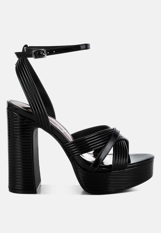 Socialite Metallic Ankle Strap Heel Sandals-6