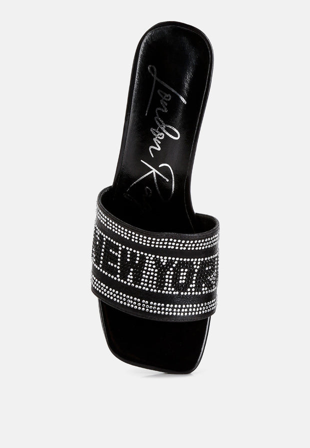 Studio 55 Rhinestone Embellished New York Sandals-3