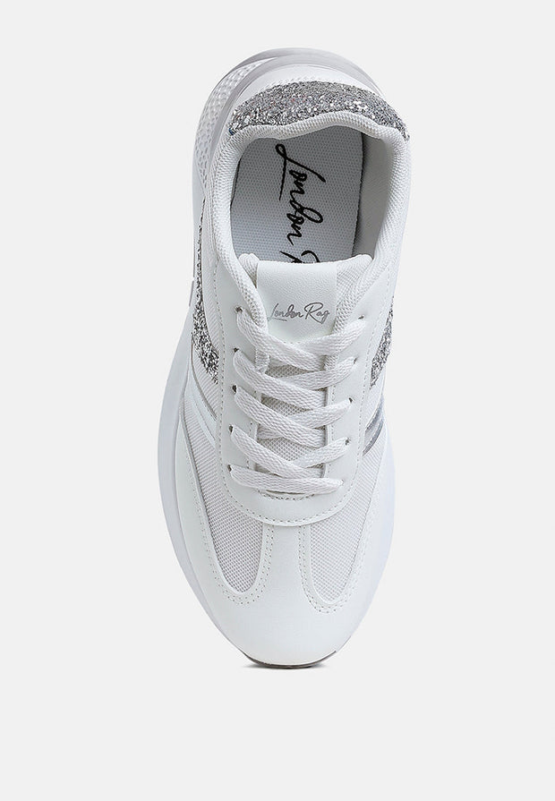 Tapers Glitter Detail Chunky Sneakers-3
