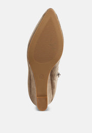 Tulsha Microfiber Wedge Heel Boots-4