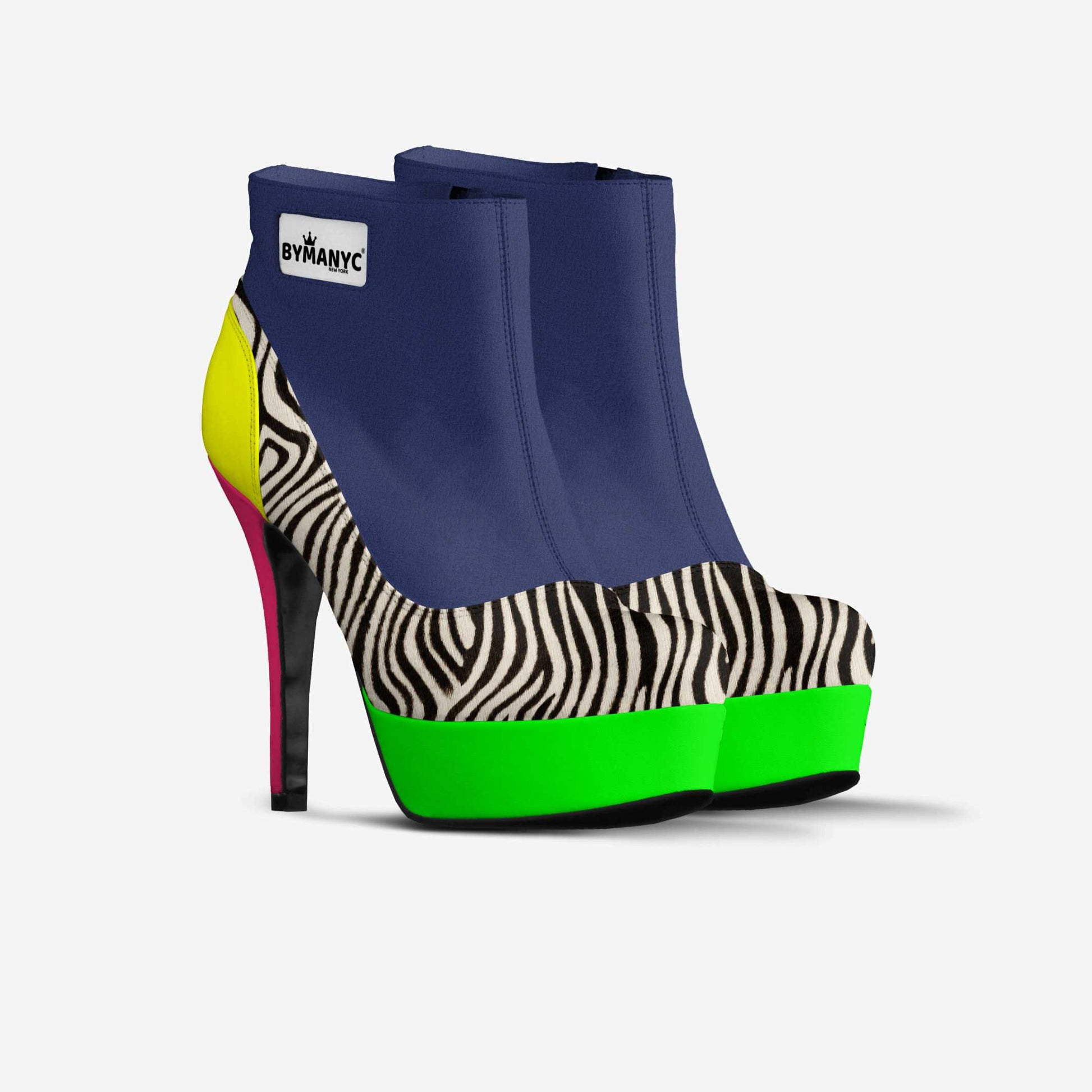 Vegan Platform Ankle Boots BYMANYC ® New York Bold Black-1