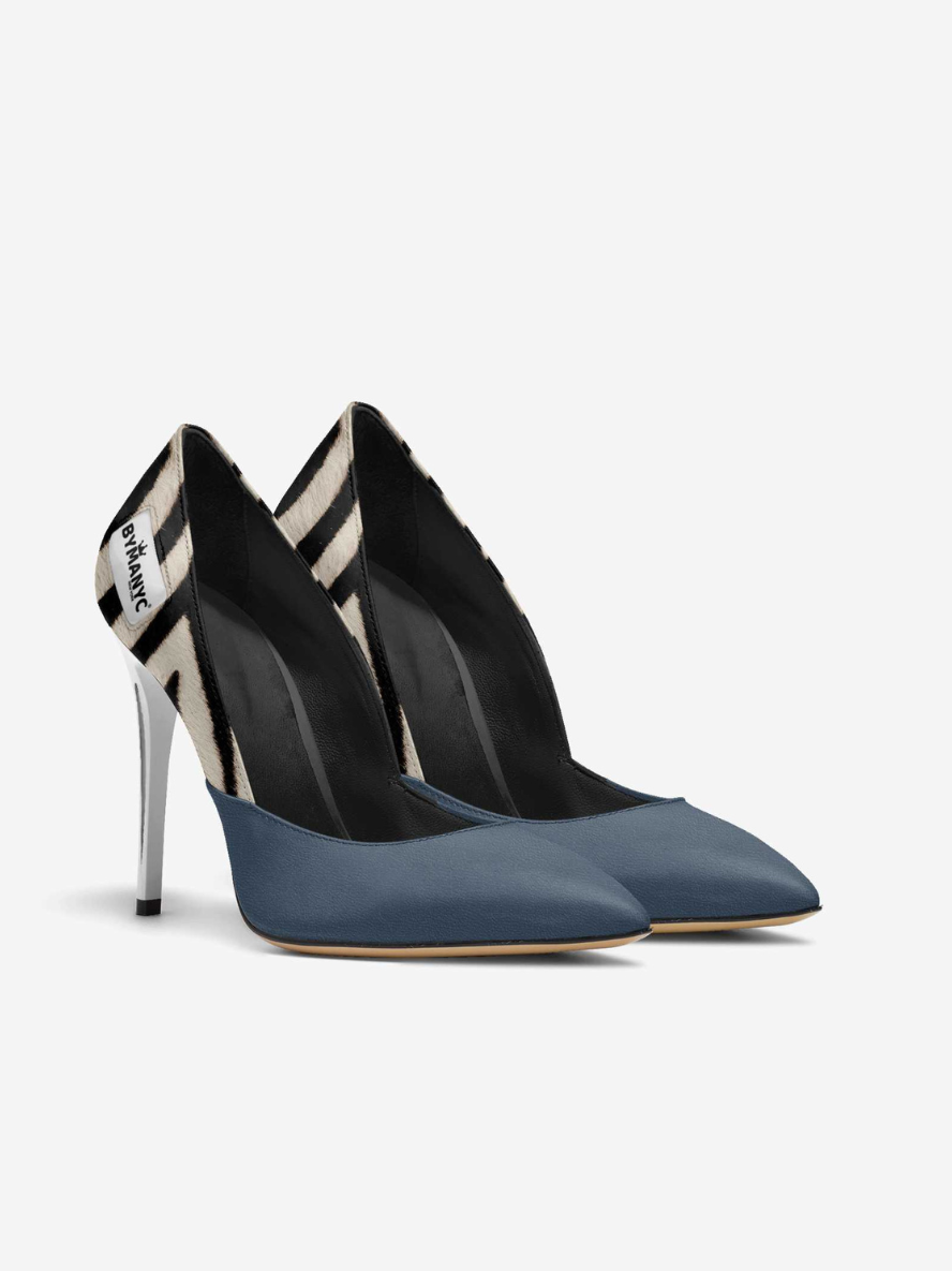 Vegan Women’s Stiletto Shoe BYMANYC ® New York – HARLEM Noir Luxe-1