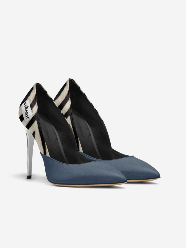 Vegan Women’s Stiletto Shoe BYMANYC ® New York – HARLEM Noir Luxe-1