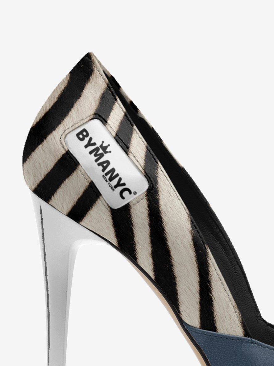 Vegan Women’s Stiletto Shoe BYMANYC ® New York – HARLEM Noir Luxe-2