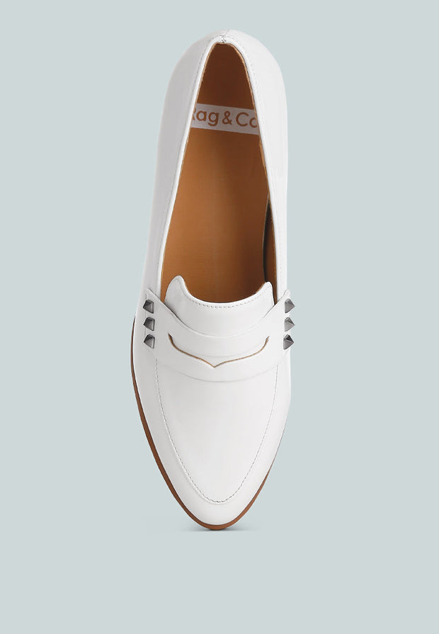 Noshiya Patent Pleather Penny Loafers-3