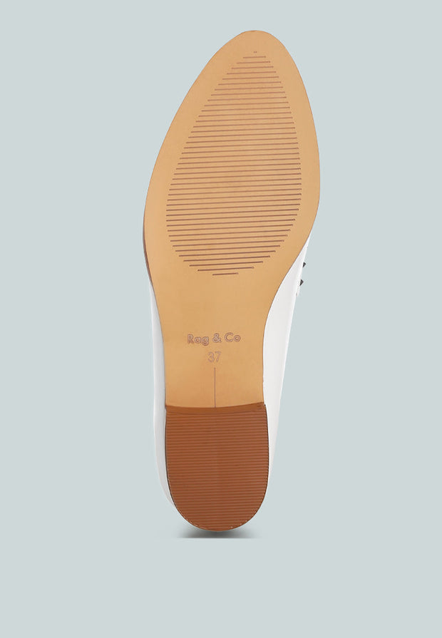 Noshiya Patent Pleather Penny Loafers-4