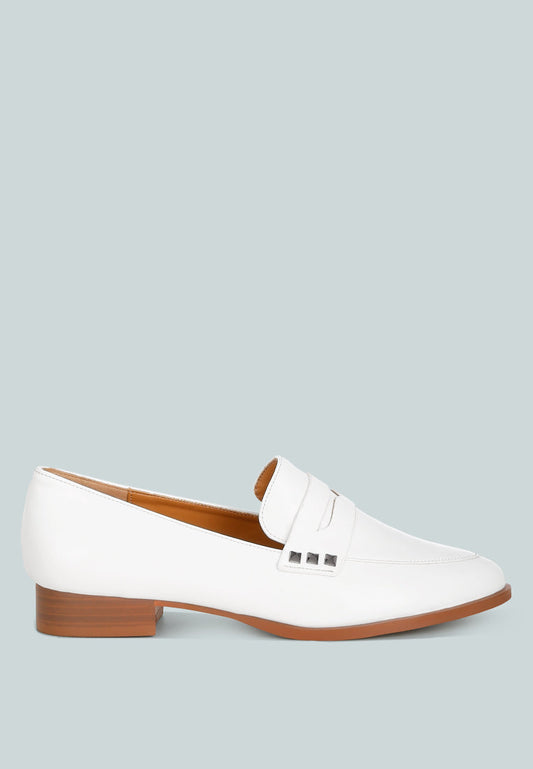 Noshiya Patent Pleather Penny Loafers-0