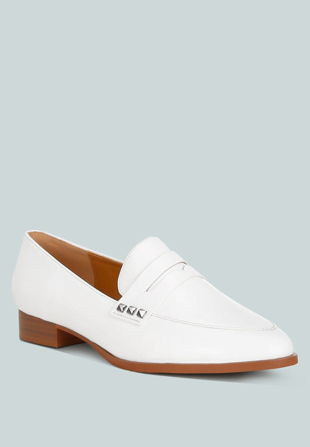 Noshiya Patent Pleather Penny Loafers-1