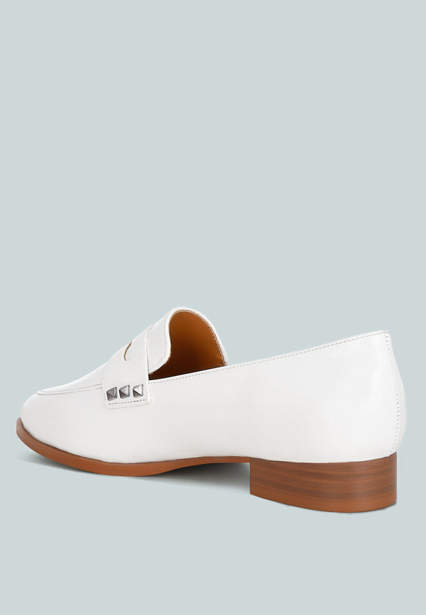 Noshiya Patent Pleather Penny Loafers-2