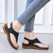 Sandalias de piel con hebilla lateral