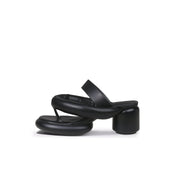 Abstract Padded Strap Block Heels-0