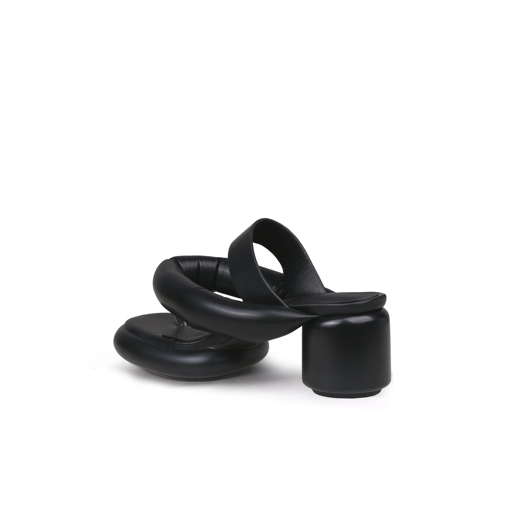 Abstract Padded Strap Block Heels-3