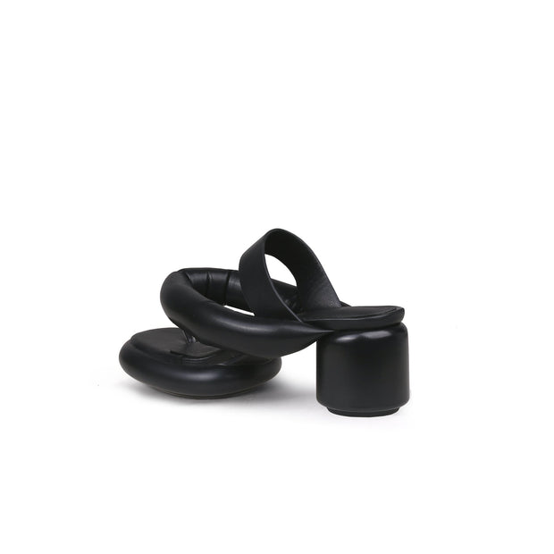 Abstract Padded Strap Block Heels-3