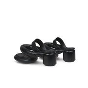 Abstract Padded Strap Block Heels-4