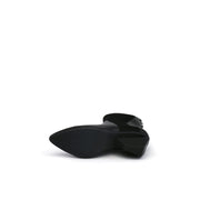 Ankle High Zip Back Leather Boots-4