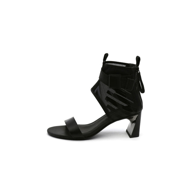 Open Toe Sandals with Wide Mesh Ankle Straps-0