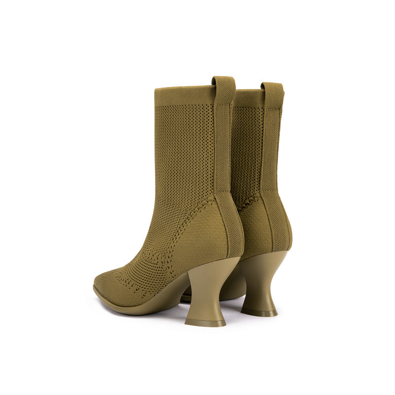 Autumn Pointed Toe Sock Boots-2