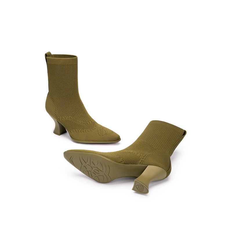 Autumn Pointed Toe Sock Boots-4