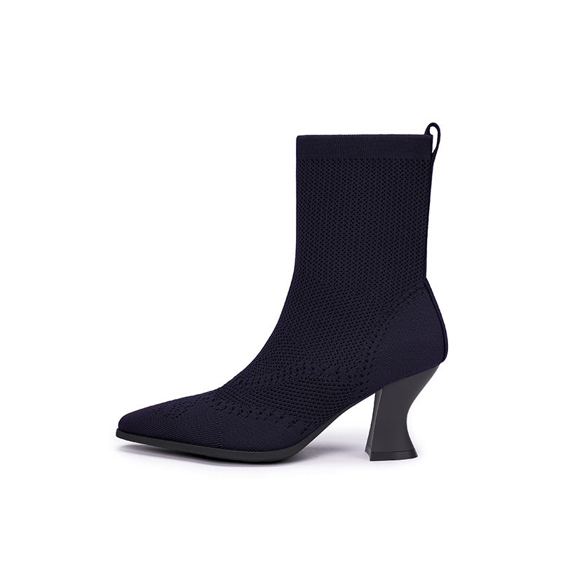 Autumn Pointed Toe Sock Boots-5