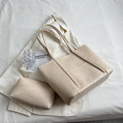 Advanced Soft Leather Tote Bag with Large Capacity and Textured Shoulder Design