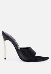 Bottoms Up Strappy Slip On Stiletto Heels-6