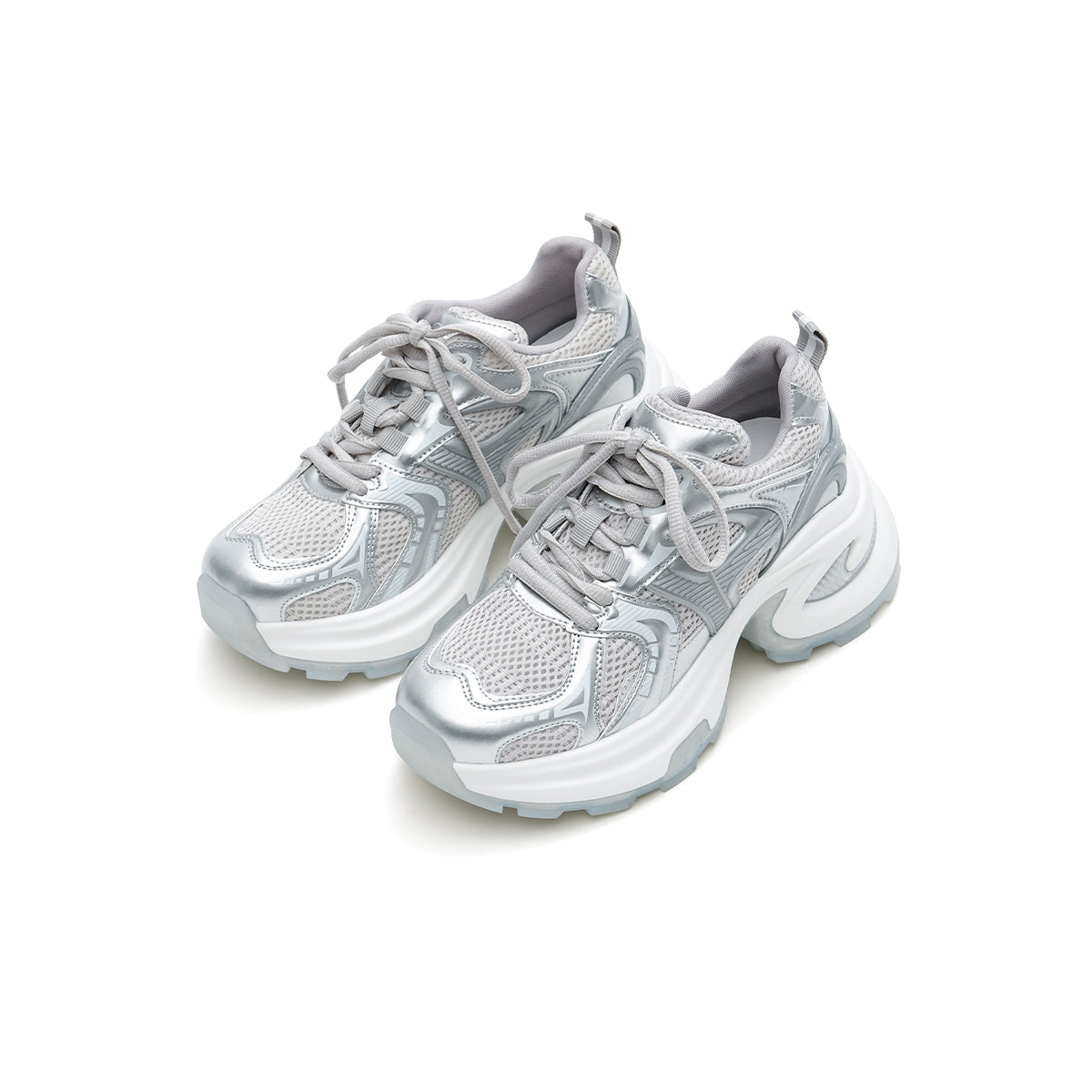 Breathable Mesh Platform Sneakers-1