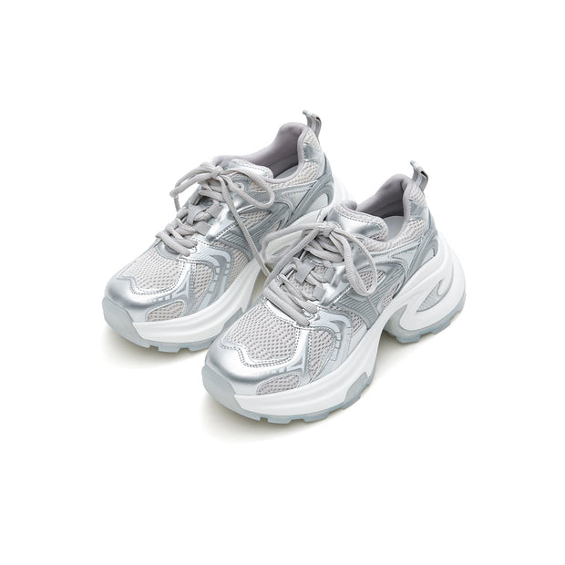 Breathable Mesh Platform Sneakers-1