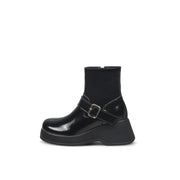 Buckled Mid-Calf Wellie Boots-0