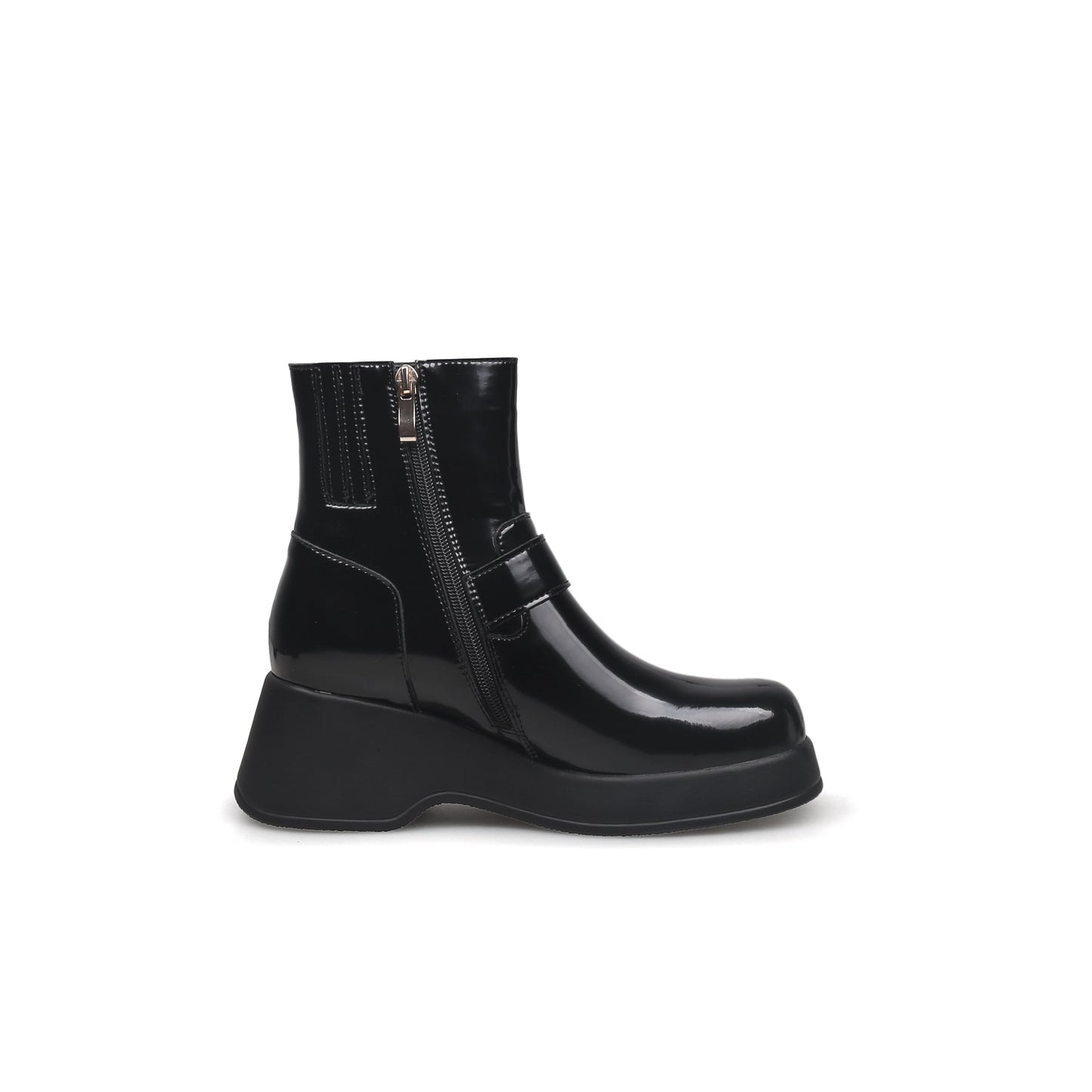 Buckled Mid-Calf Wellie Boots-2