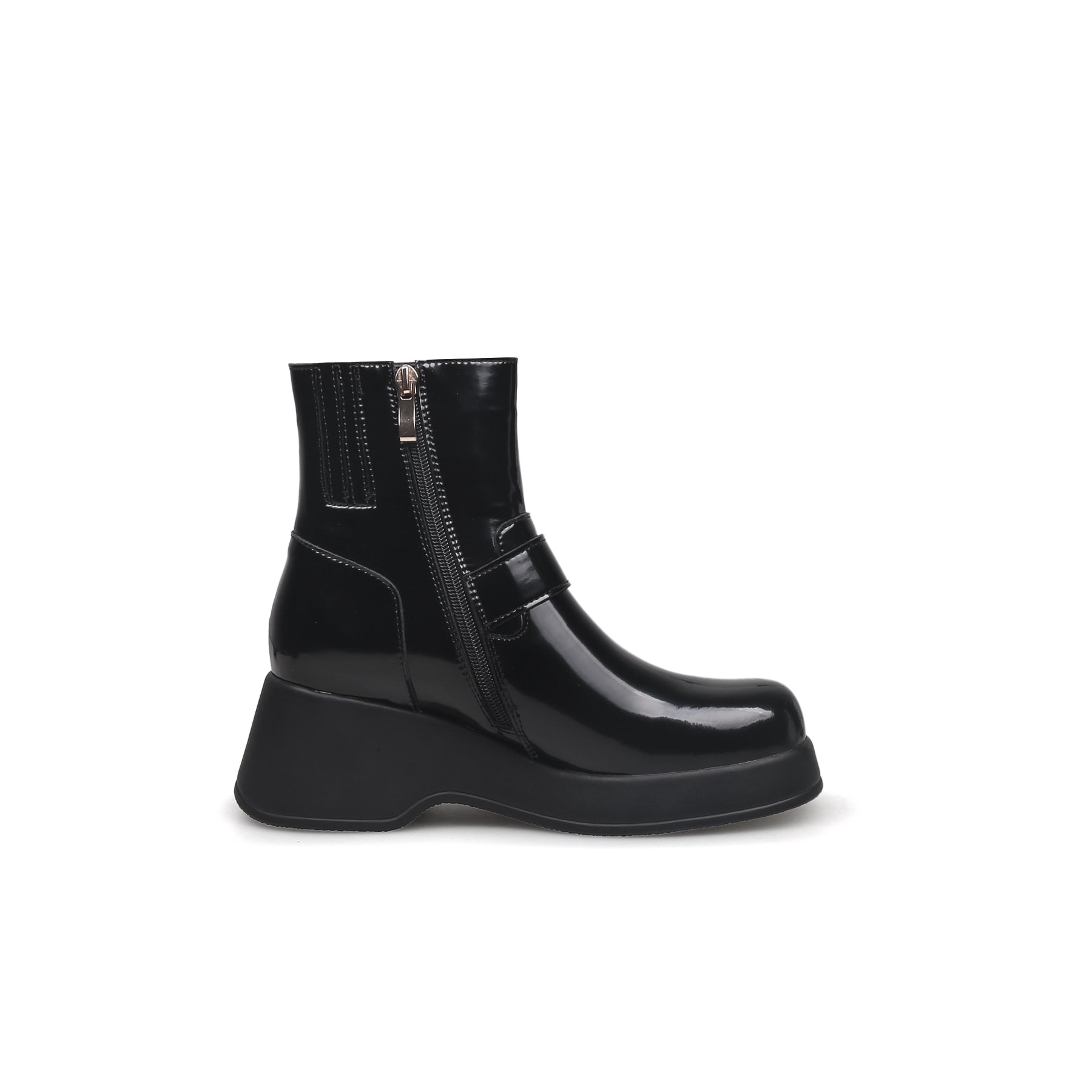 Buckled Mid-Calf Wellie Boots-2