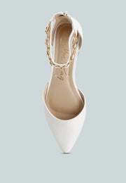 Buqisi Chain Embellished Flat Sandals-4