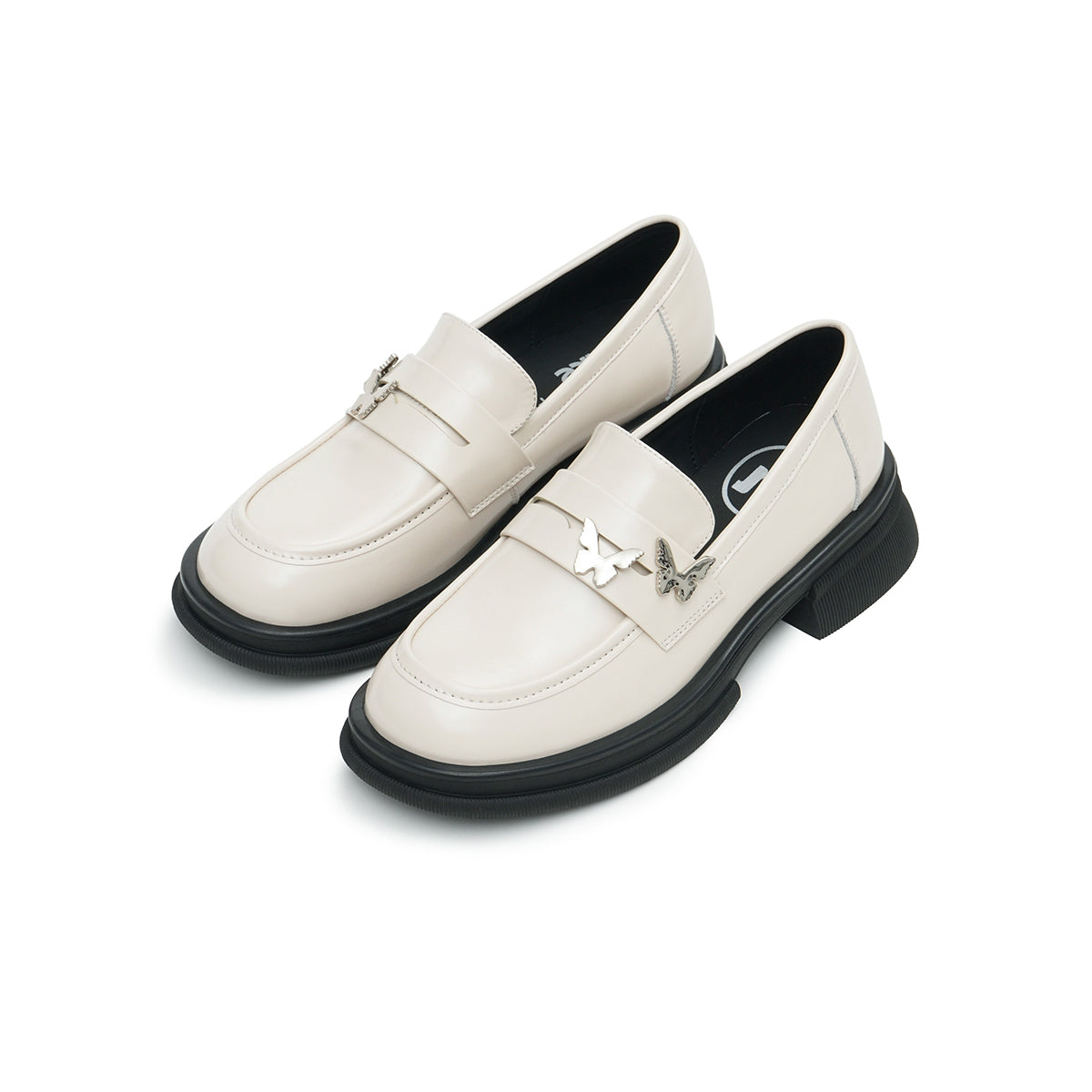 Butterfly Flat British-Style Loafers-1