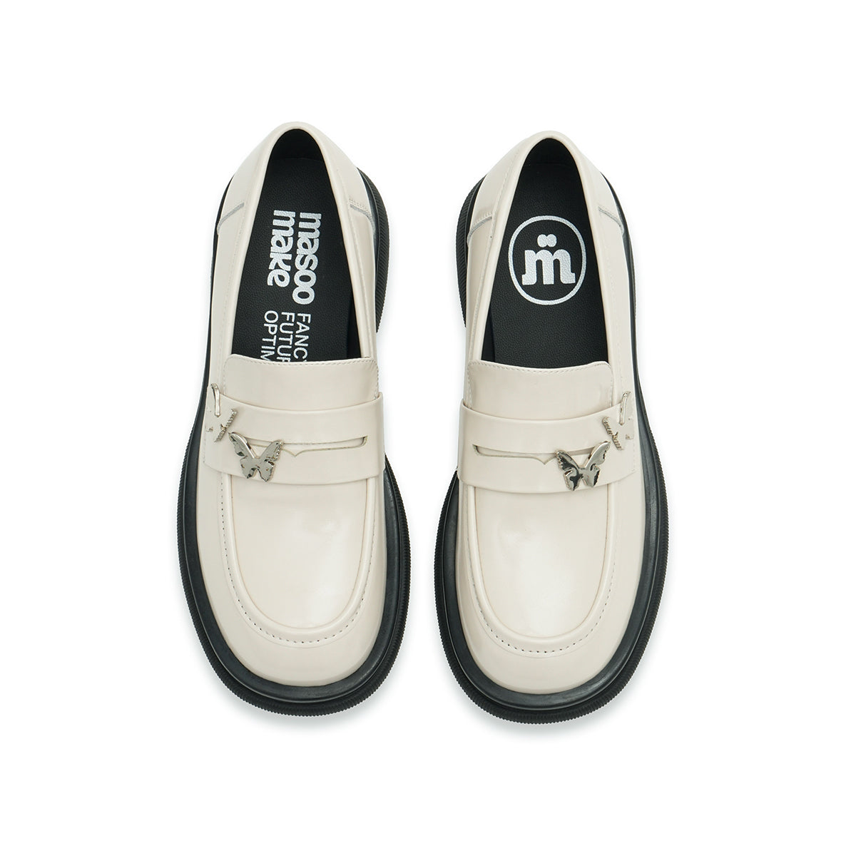 Butterfly Flat British-Style Loafers-4