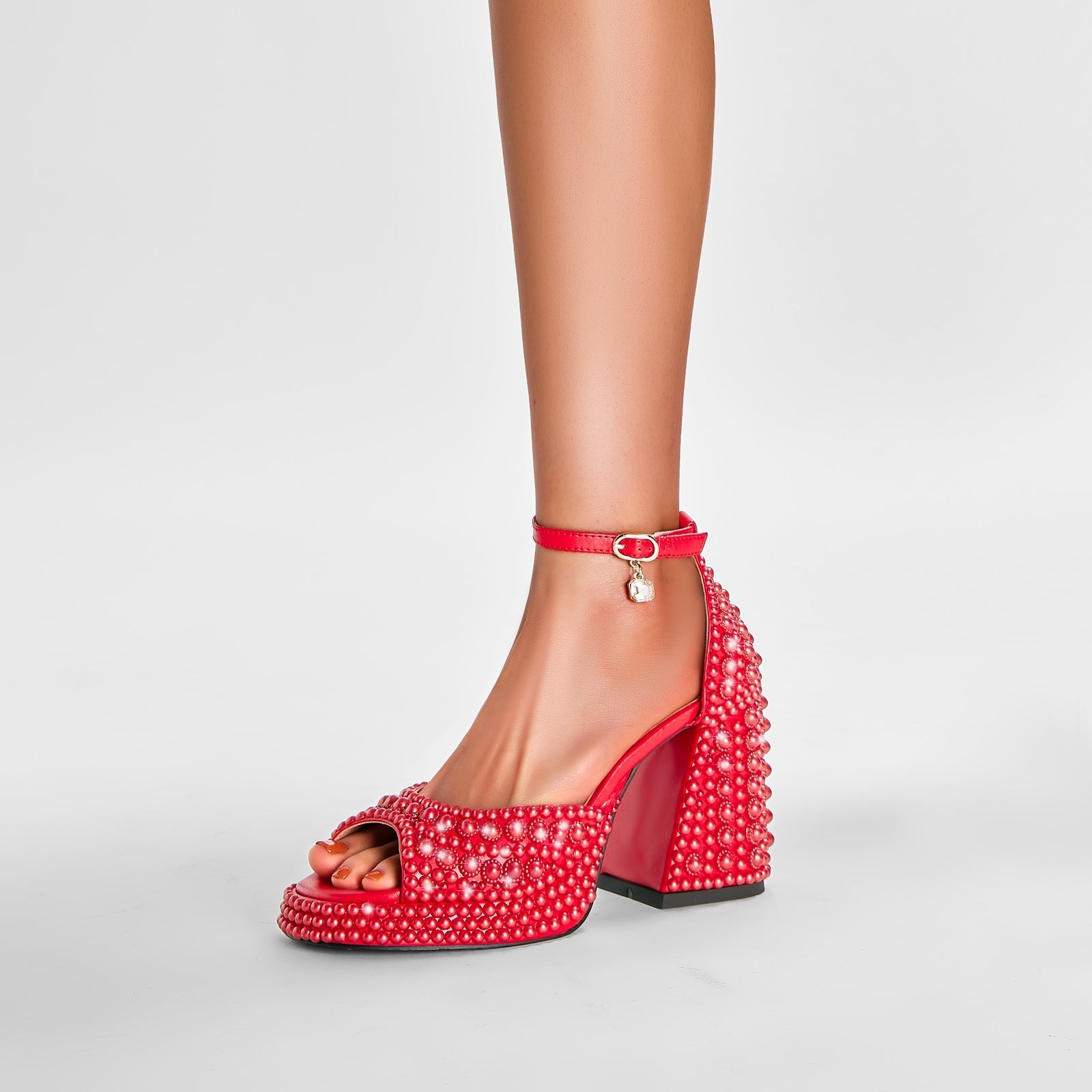 Candy Peep Toe Ankle Strap Platform Sandals-1