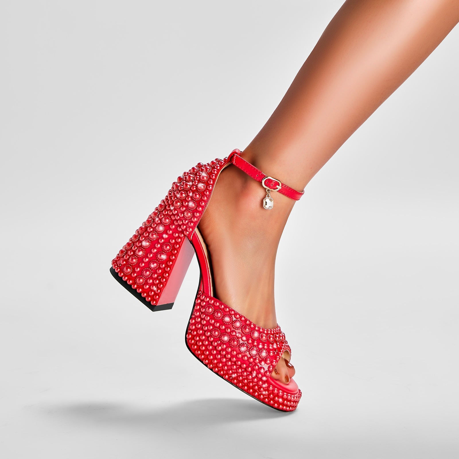 Candy Peep Toe Ankle Strap Platform Sandals-2