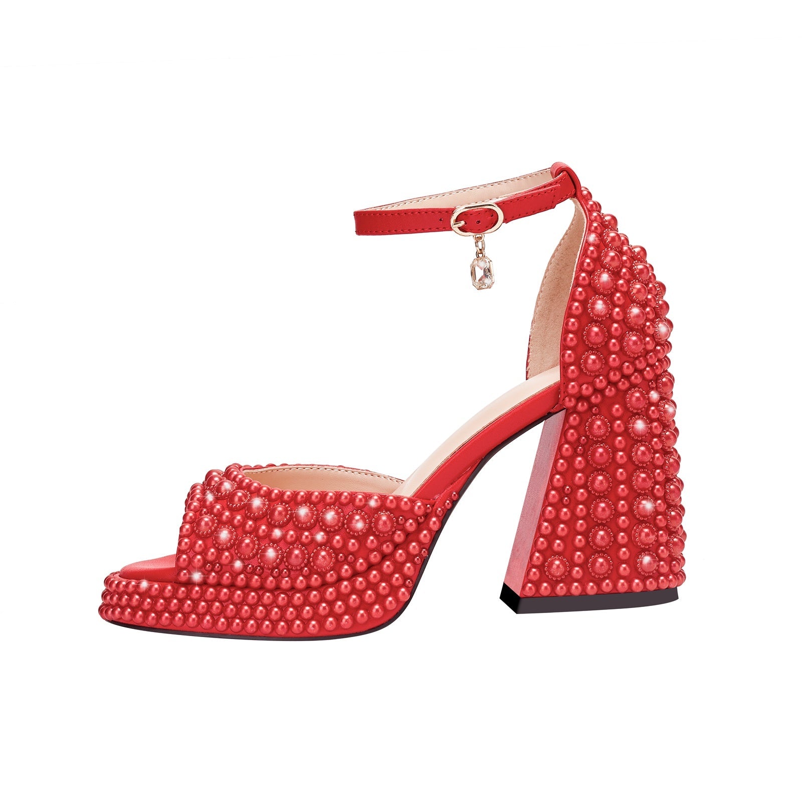 Candy Peep Toe Ankle Strap Platform Sandals-3