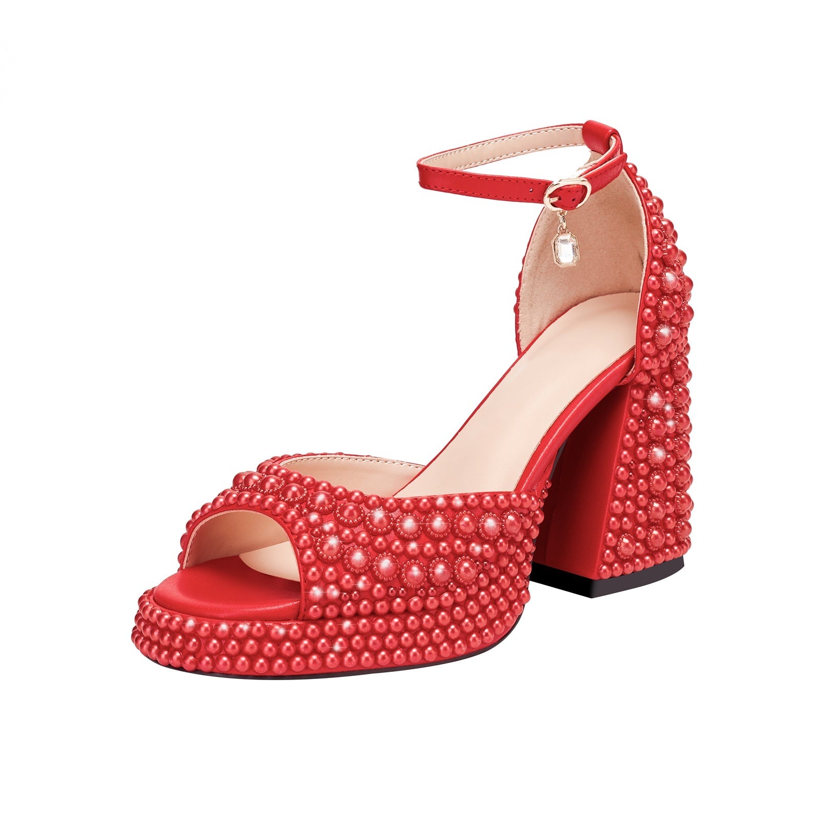 Candy Peep Toe Ankle Strap Platform Sandals-4