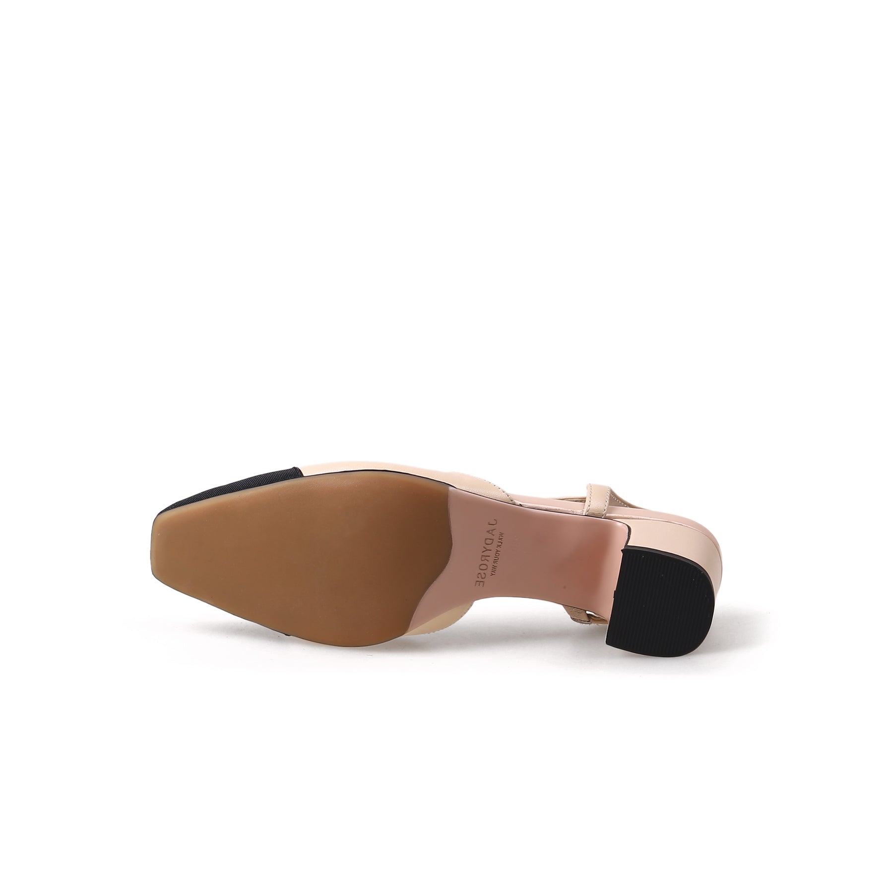 Cap Toe Block Heel Slingback Sandals-4